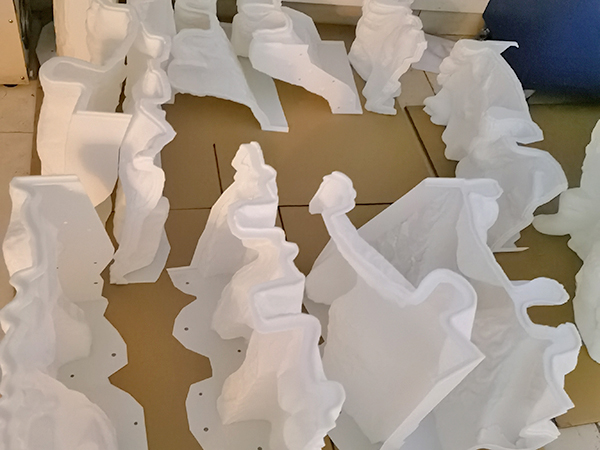 白色ABS打印零配件...